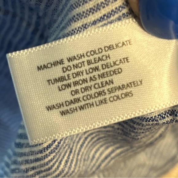 Cutter & Buck blue white striped button down short sleeve shirt size 4XL - Picture 4 of 8